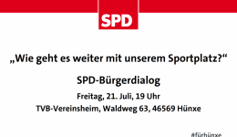 SPD-Bürgerdialog: Zukunft des Sportplatzes Bruckhausen