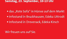 Endspurt: Rotes Sofa in Hünxe