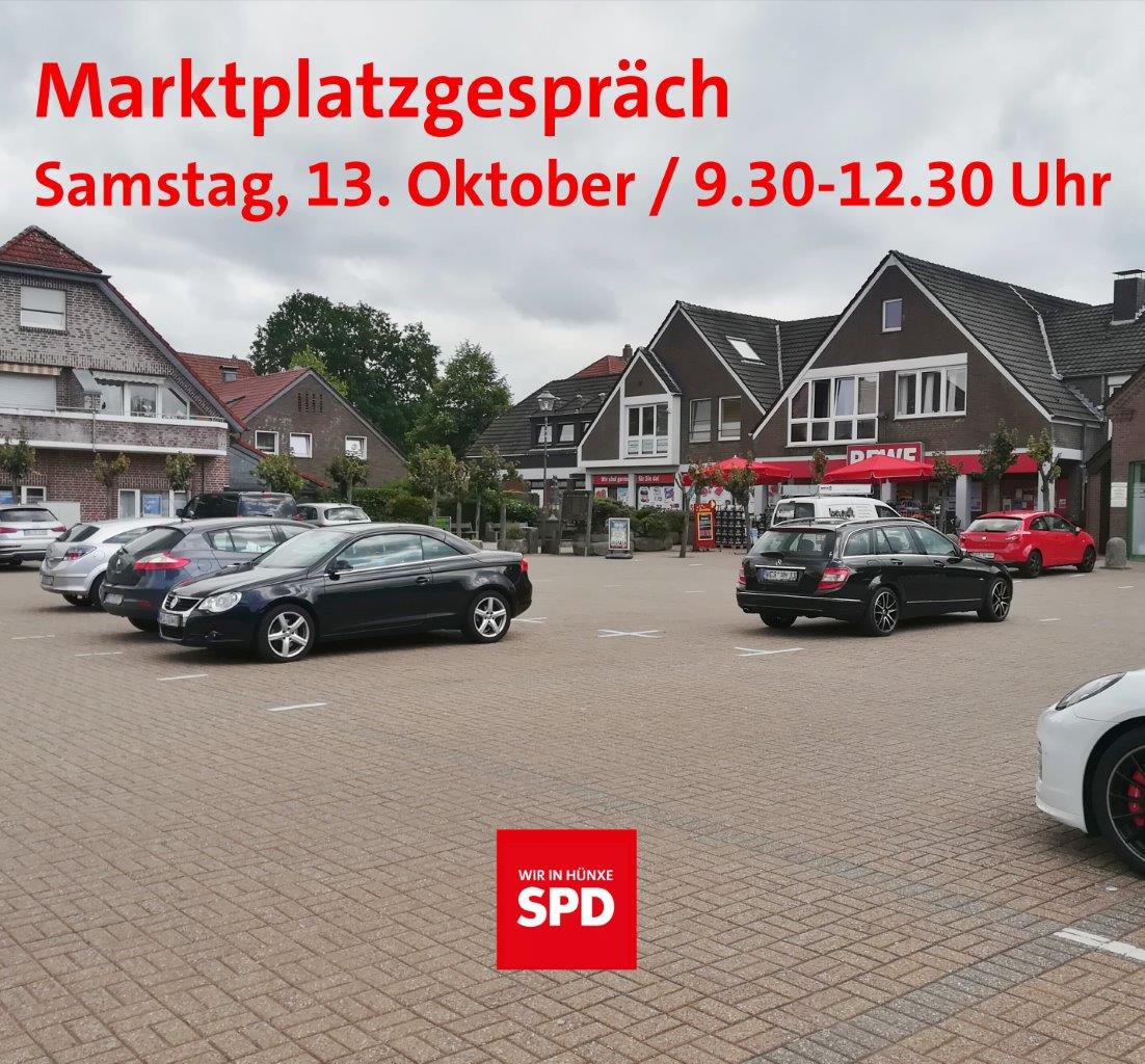 Kommen Sie vorbei! Unser Marktplatzgespräch in Hünxe am 13. Oktober