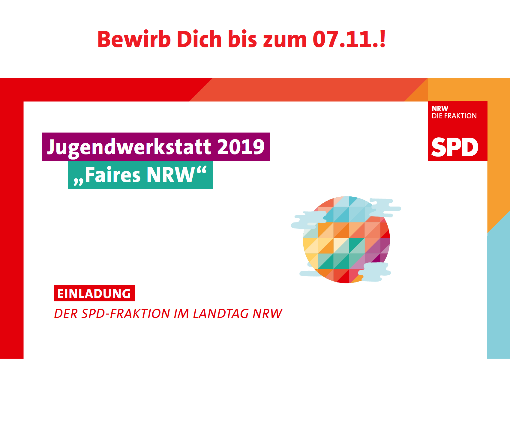 „Think Global – Act Local“ – Bewirb Dich jetzt zur Jugendwerkstatt im Landtag NRW!