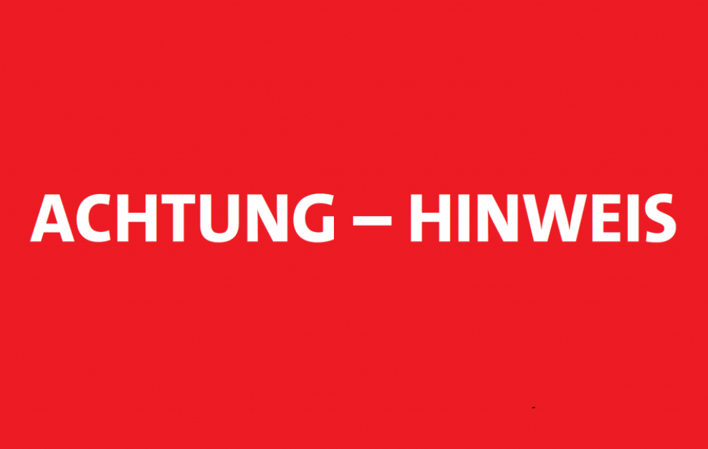 Achtung hinweis