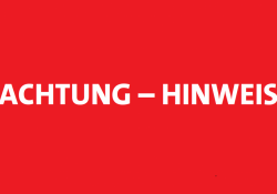 Achtung hinweis