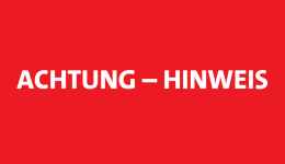 Achtung hinweis