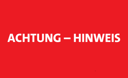 Achtung hinweis