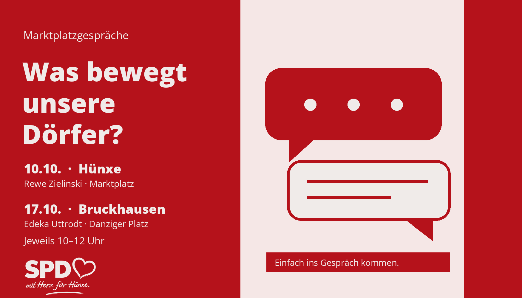 Was bewegt unsere Dörfer? SPD lädt zu Marktplatzgesprächen